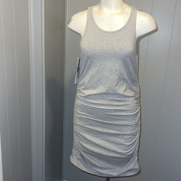 Grey Ruched Bodycon Dress - Picture 2 of 7